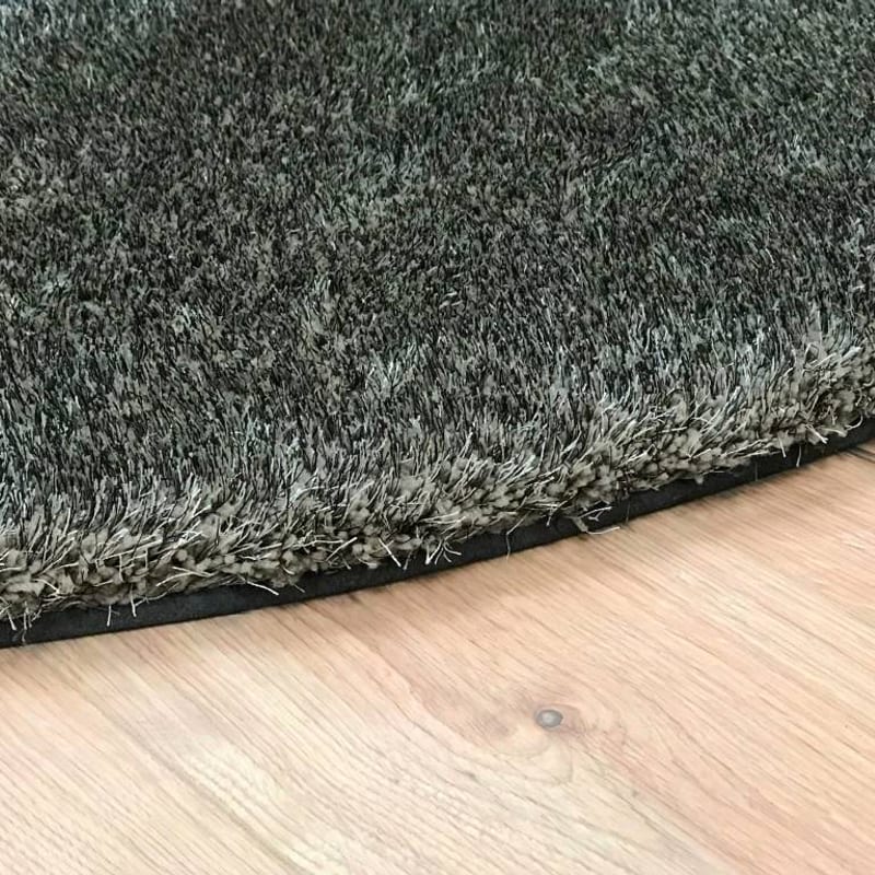 Ross 22 - Rond Hoogpolig vloerkleed in het grijs