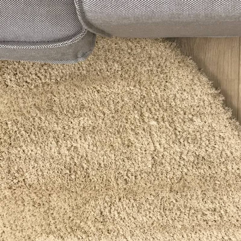 Destino 12 - Rond hoogpolig vloerkleed in Beige kleursamenstelling