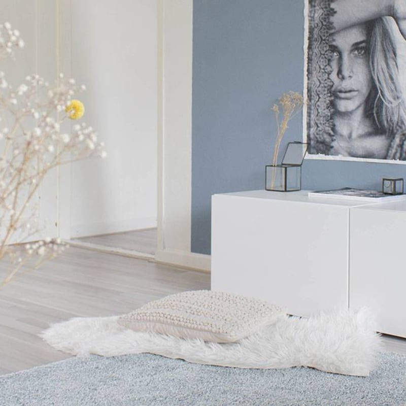 Liv 31 - Hoogpolig vloerkleed in Lichtblauw