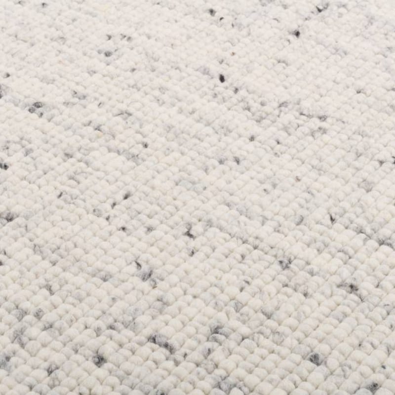 Vloerkleed van 100% wol in wit