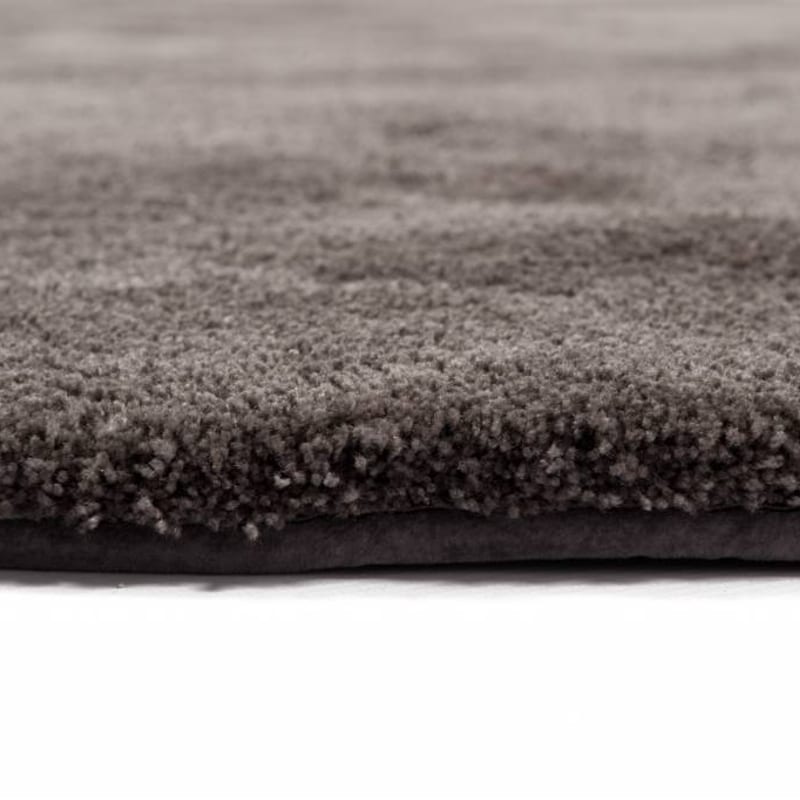 Sandro 23 - Rond hoogpolig vloerkleed in Wolf Grey