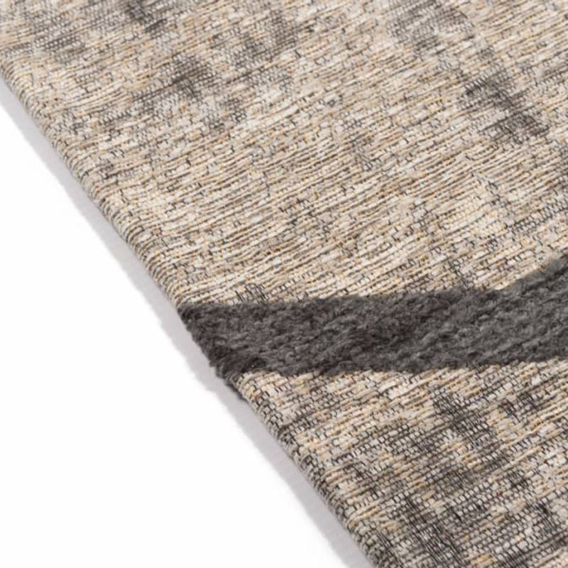 Hailey 23 - Prachtig geometrisch vloerkleed in steengrijs en grijsblauwe kleurstelling