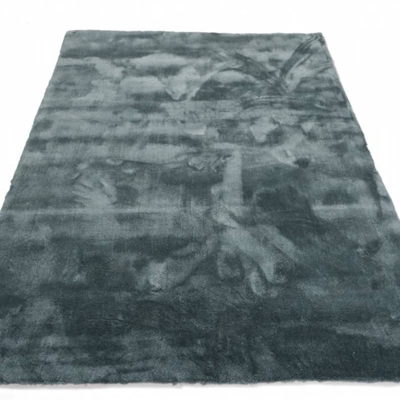 Sandro 32 - Hoogpolig vloerkleed in Faded Green