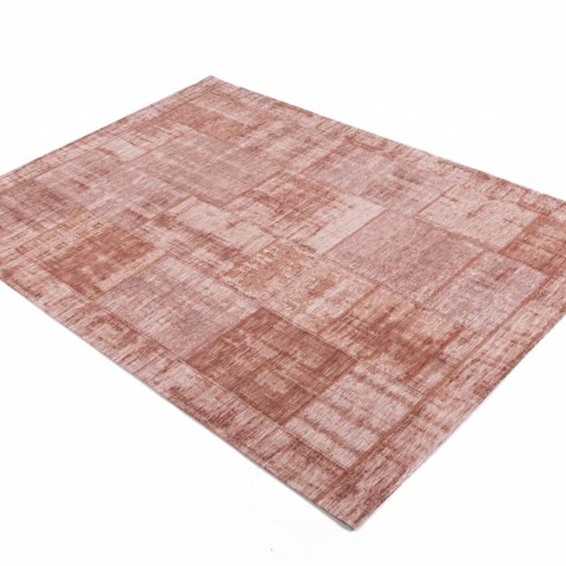 Enzo 44 - Vintage patchwork vloerkleed in Oudroze