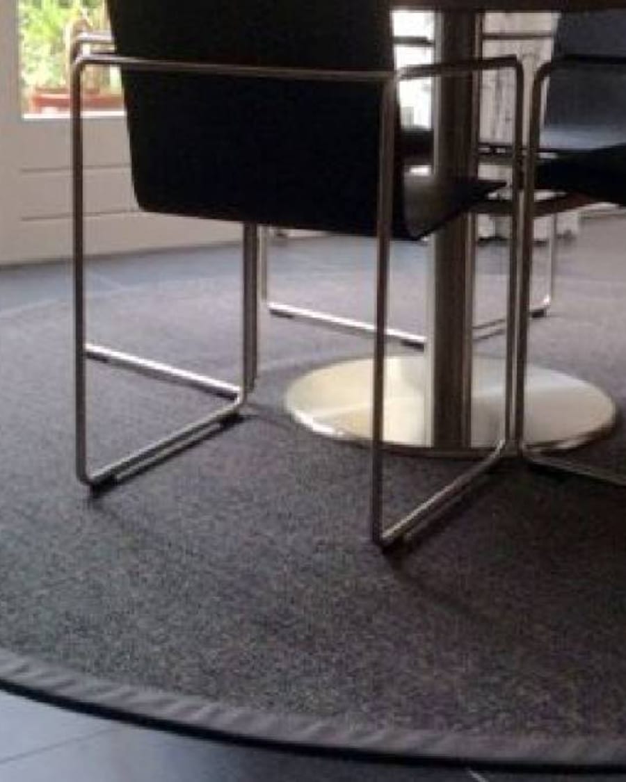 Premium 24 - Rond sisal vloerkleed met fijn geweven structuur in donkergrijs