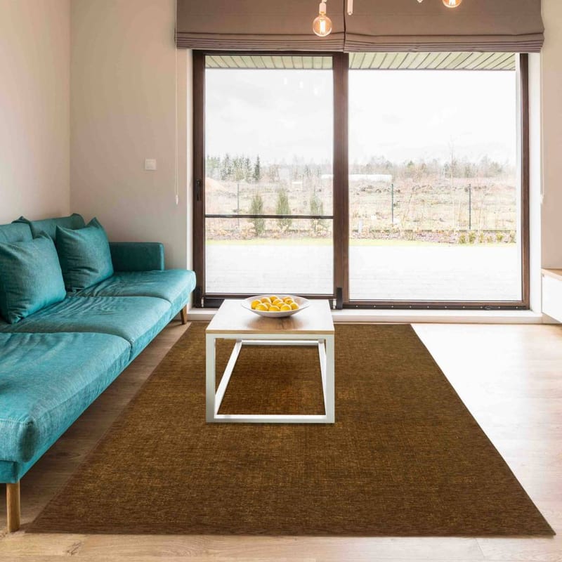 Mace 54 - Vintage vloerkleed in olijfgroene kleurstelling