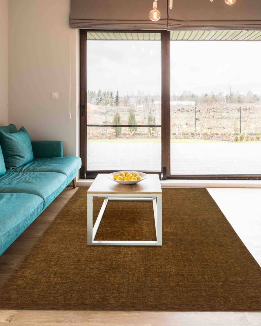 Mace 54 - Vintage vloerkleed in olijfgroene kleurstelling