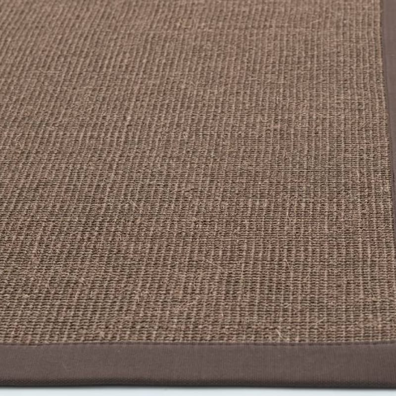 Premium 18 - Prachtig donkerbruin sisal vloerkleed met bijpassende band afwerking