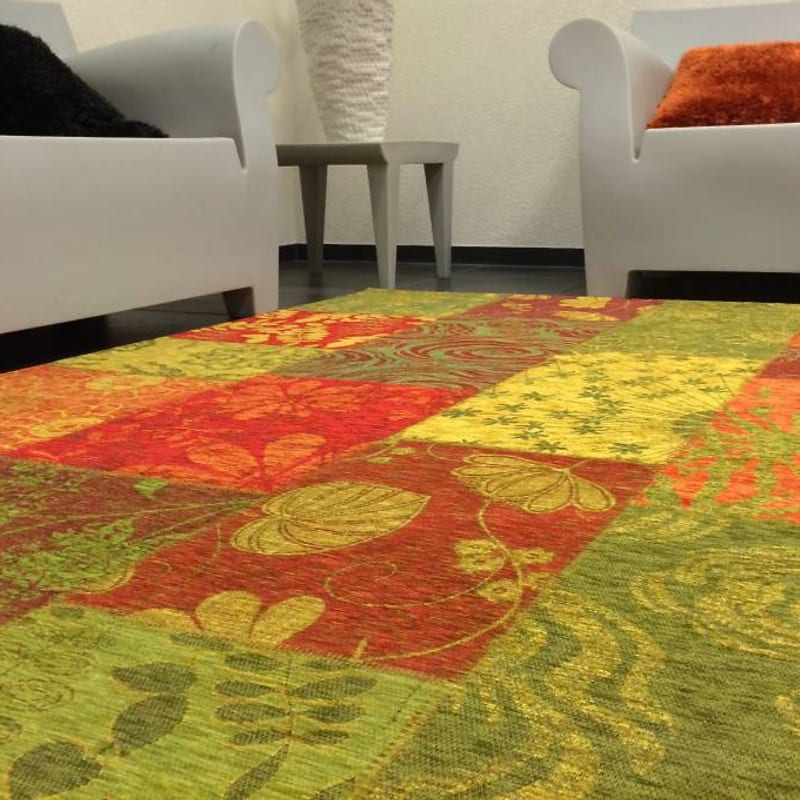 Chatel 99 - Uniek patchwork vloerkleed in multi-kleurstelling