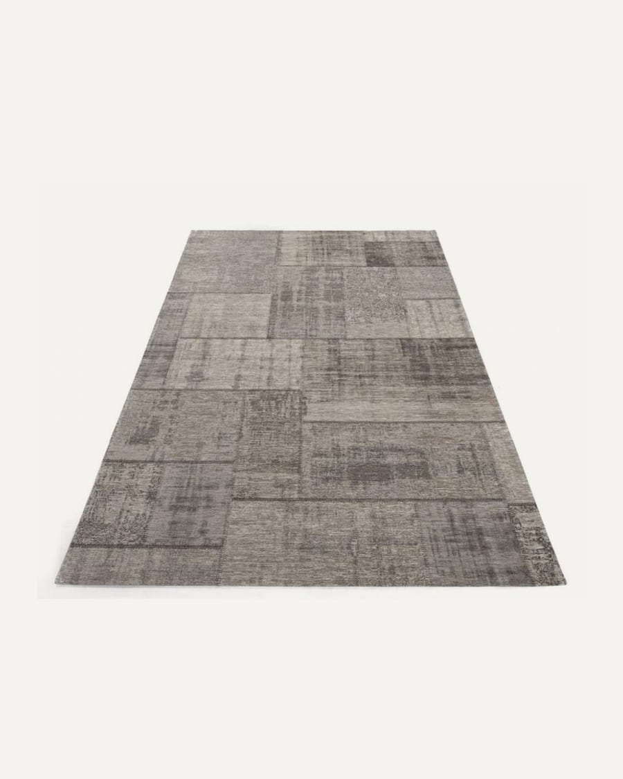 Pognum 24 - Uniek vintage vloerkleed in grijze kleurstelling