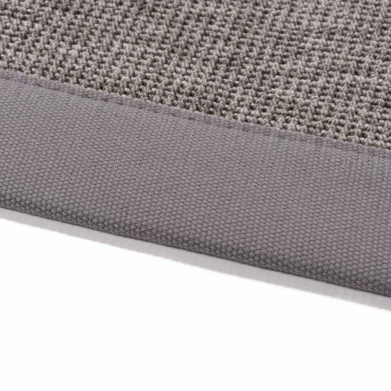 Sisal Outdoor 21 - Sisal vloerkleed voor buiten in lichtgrijs met lichtgrijze band