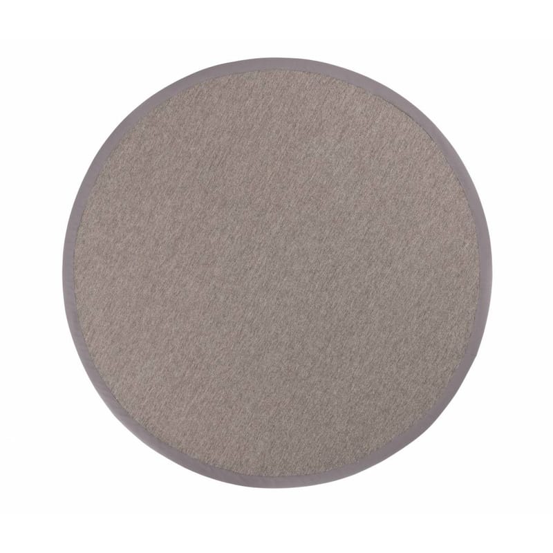 Sisal Outdoor 21 - Rond sisal vloerkleed voor buiten in lichtgrijs met lichtgrijze band
