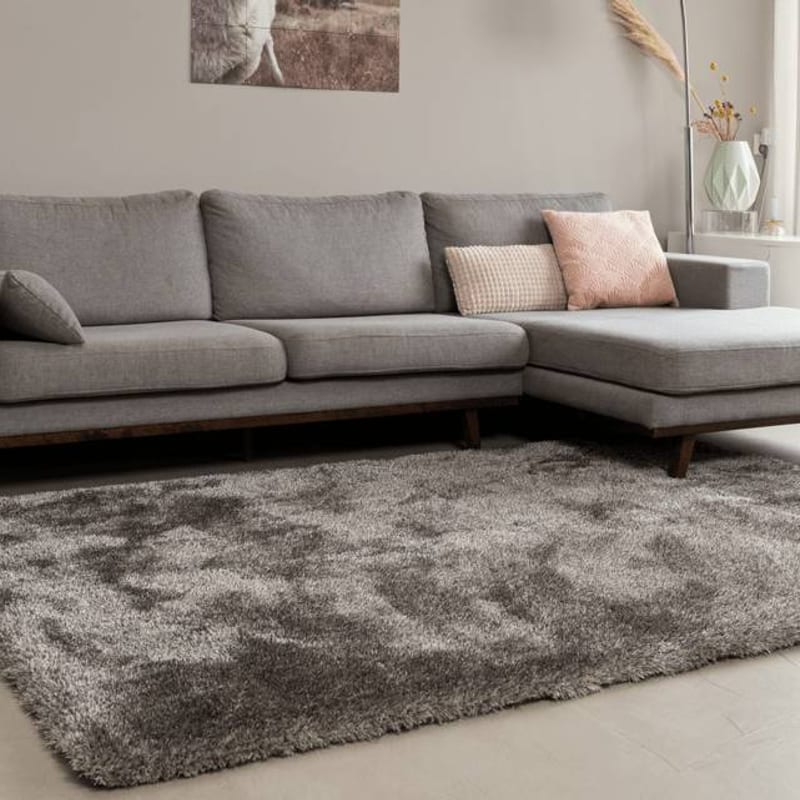 Ross 22 - Prachtig hoogpolig vloerkleed in grijze kleursamenstelling