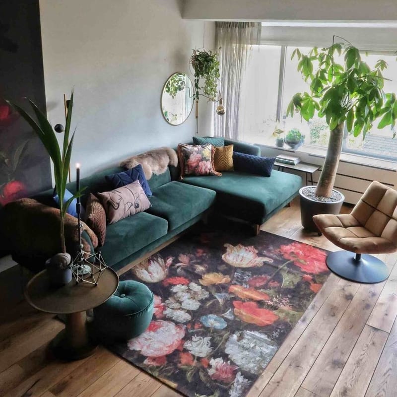 Viola - Design vloerkleed met Bloemenprint 