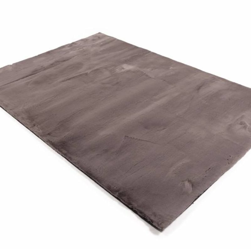 Fay Soft Dark Grey - zacht hoogpolig vloerkleed in donkergrijs