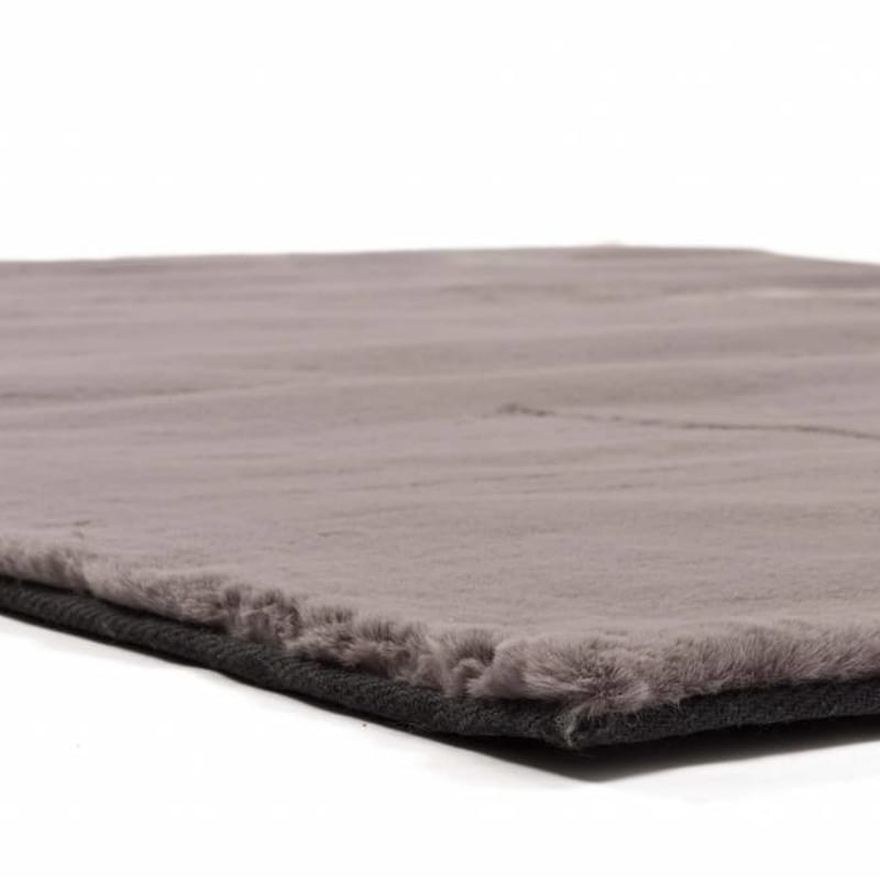 Fay Soft Dark Grey - zacht hoogpolig vloerkleed in donkergrijs