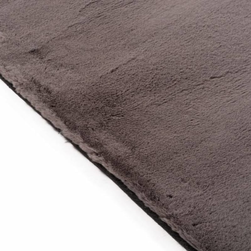Fay Soft Dark Grey - zacht hoogpolig vloerkleed in donkergrijs