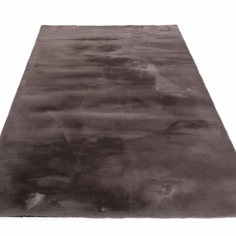 Fay Soft Dark Grey - zacht hoogpolig vloerkleed in donkergrijs