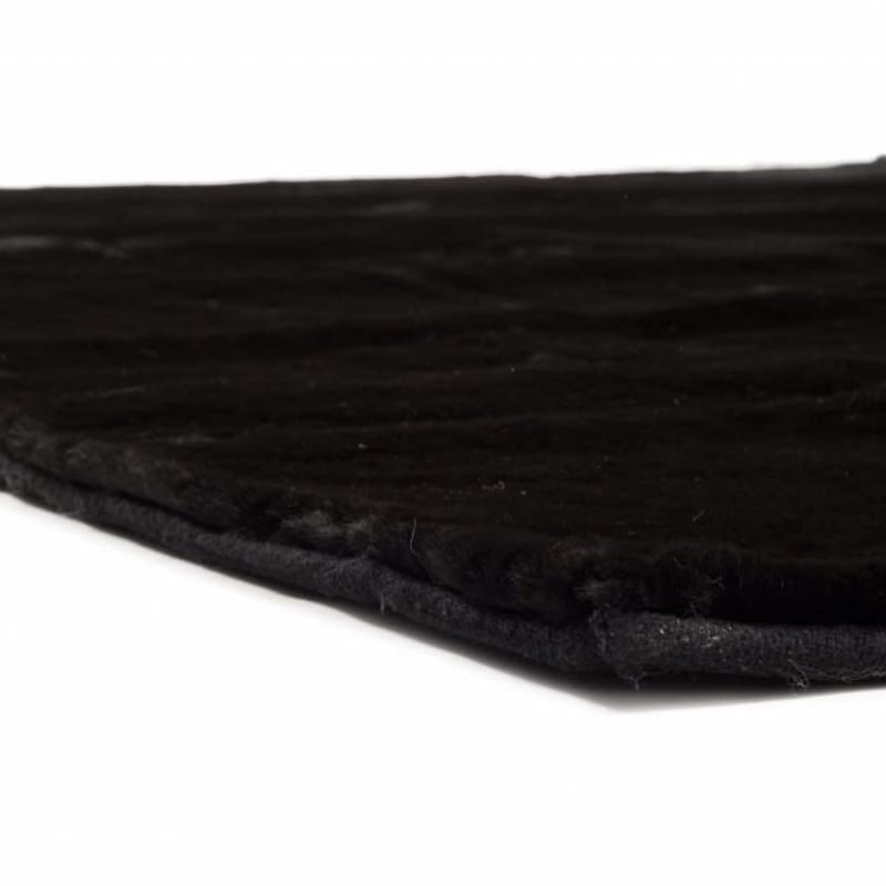 Fay Soft Black - zacht hoogpolig vloerkleed in zwart