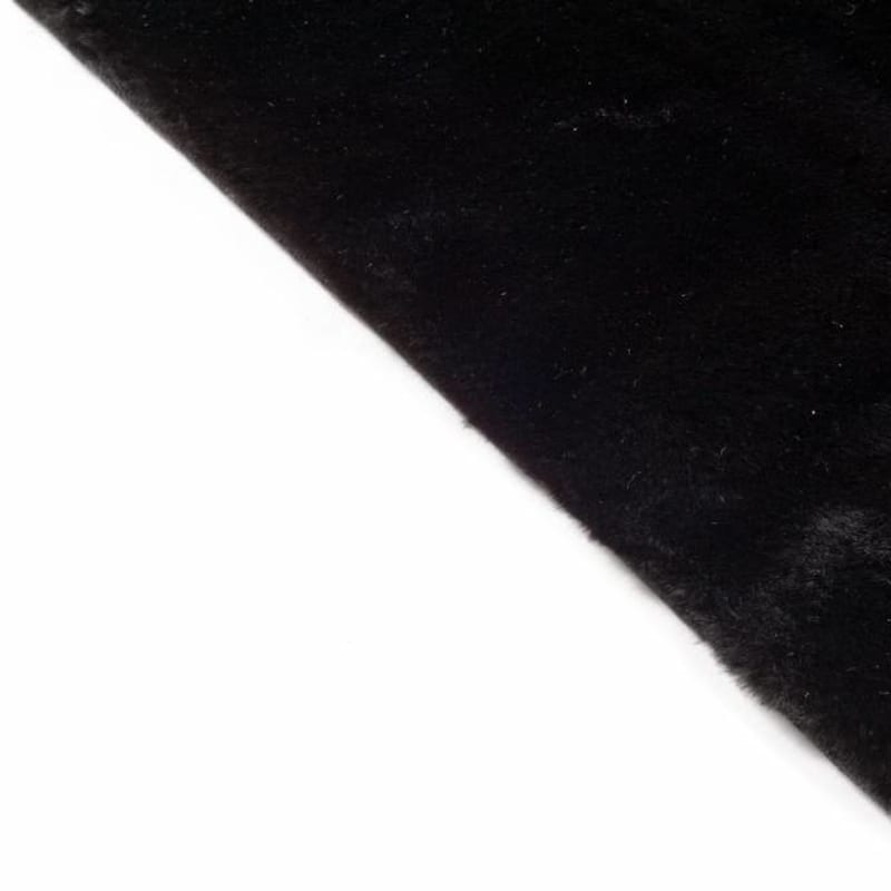 Fay Soft Black - zacht hoogpolig vloerkleed in zwart