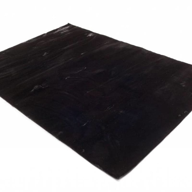 Fay Soft Black - zacht hoogpolig vloerkleed in zwart