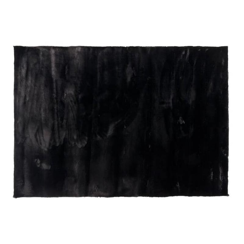 Fay Soft Black - zacht hoogpolig vloerkleed in zwart
