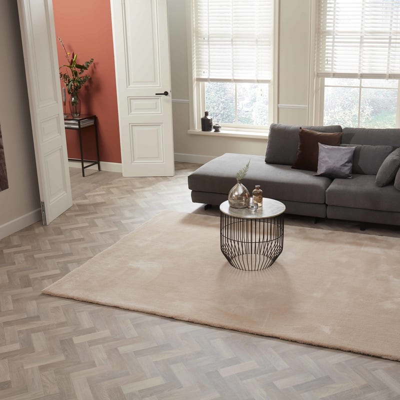 Sandro 11 - Hoogpolig vloerkleed in Ivory White