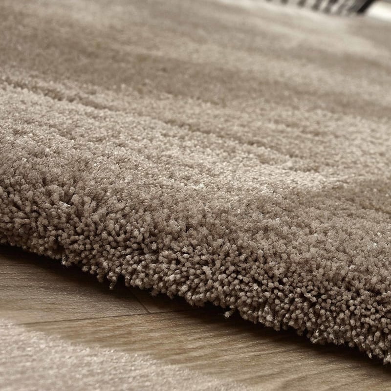 Sandro 15 - Modern hoogpolig vloerkleed in bruin/grijs
