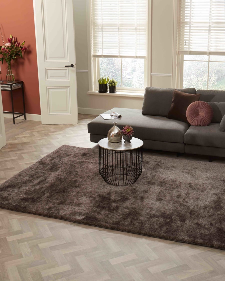 Reef 15 - Hoogpolig vloerkleed in het Grey Brown