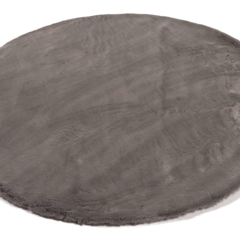 Fay Soft Dark Grey 23 - Rond vloerkleed zacht