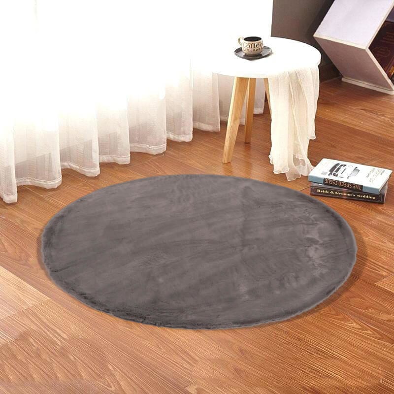 Fay Soft Dark Grey 23 - Rond vloerkleed zacht