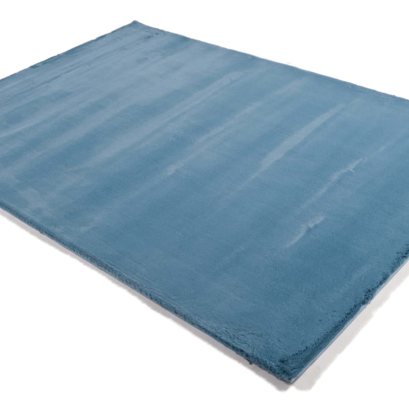 Fay 33 - zacht hoogpolig vloerkleed in azuurblauw-