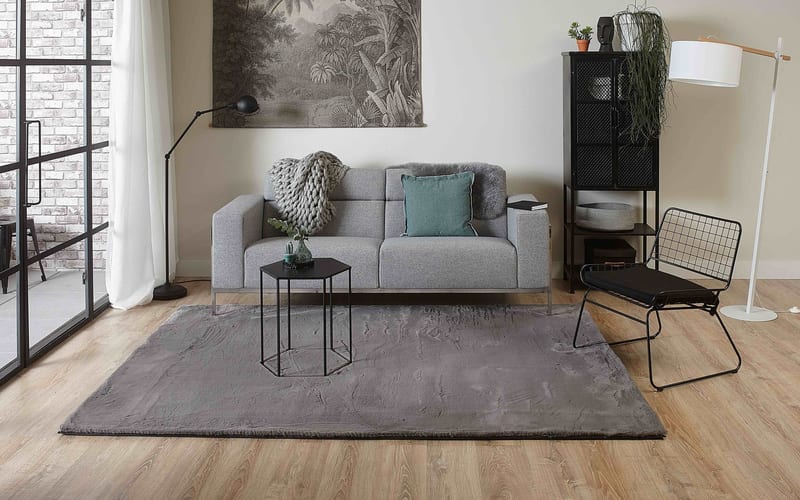 Fay Soft Dark Grey - Zacht vloerkleed  