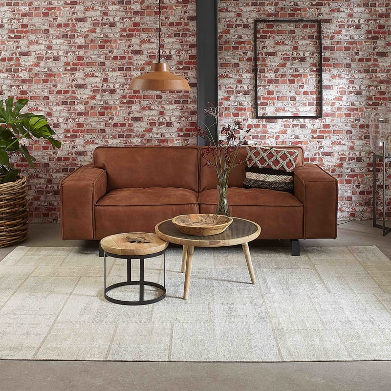 Pognum 11 - Uniek vintage vloerkleed in beige kleurstelling