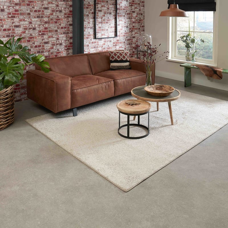 Tore 15 - IJzersterk vloerkleed in Beige kleursamenstelling