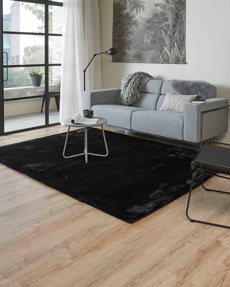 Floorpassion Fay Soft Black - Zacht vloerkleed    