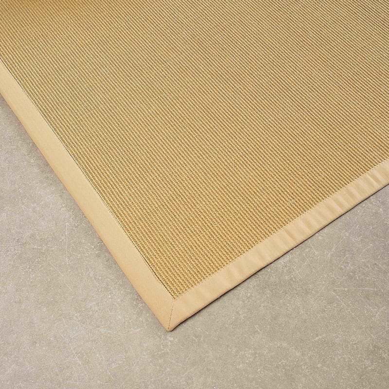 Premium 12 - Prachtig sisal vloerkleed in het beige met crème band