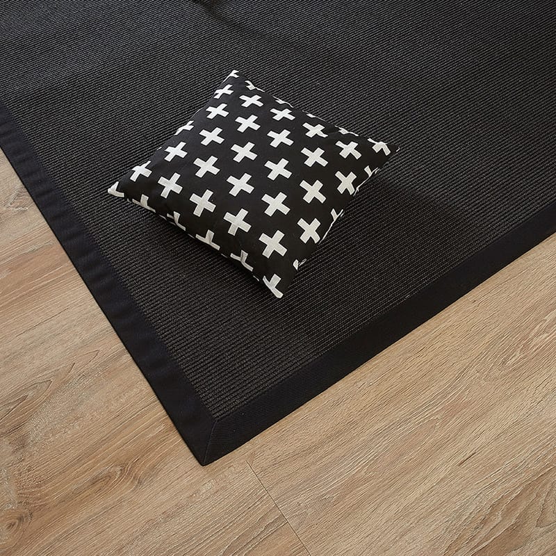 Premium 25 - Sisal vloerkleed in zwarte kleurstelling