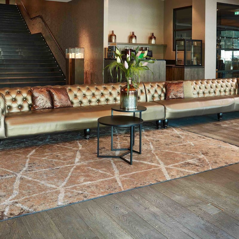 Velours vintage vloerkleed - Radisson 18 - Beige bruin