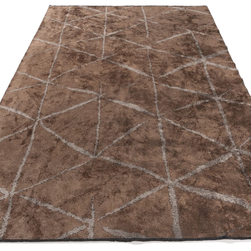 Velours vintage vloerkleed - Radisson 18 - Beige bruin