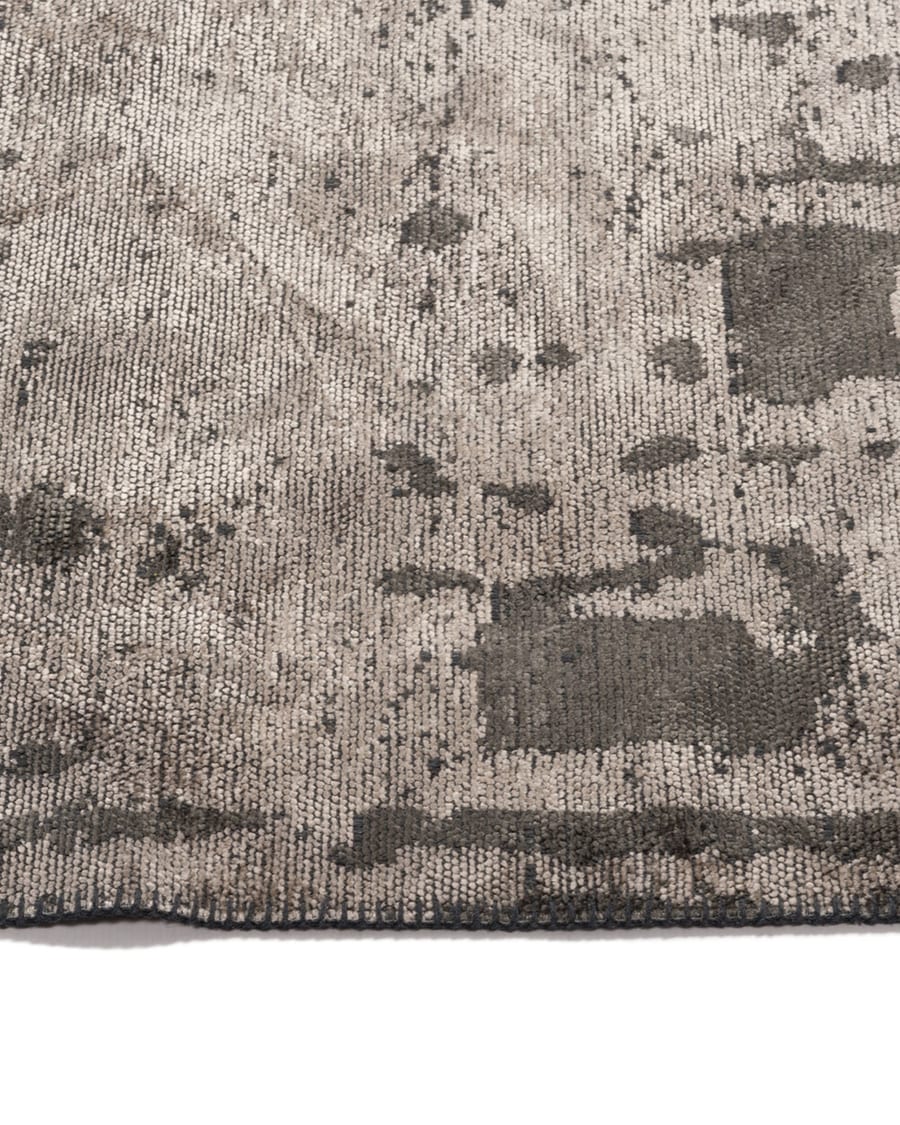 Velours vintage vloerkleed - Rafael 23 in natuurlijk grijs / taupe