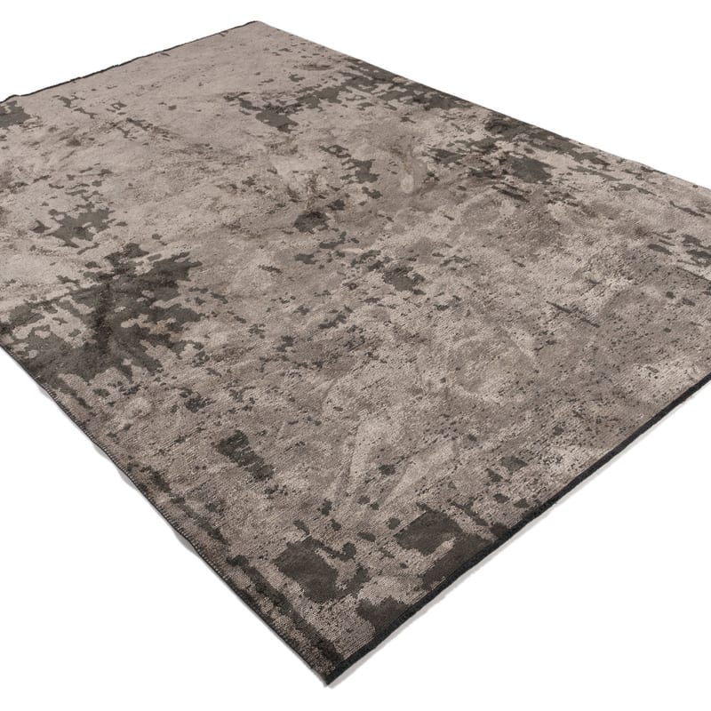 Velours vintage vloerkleed - Rafael 23 in natuurlijk grijs / taupe