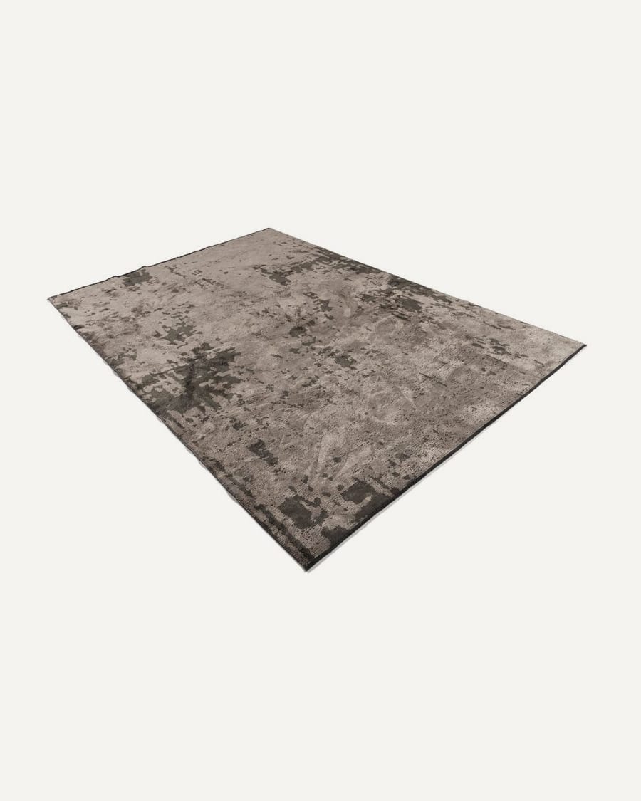Velours vintage vloerkleed - Rafael 23 in natuurlijk grijs / taupe