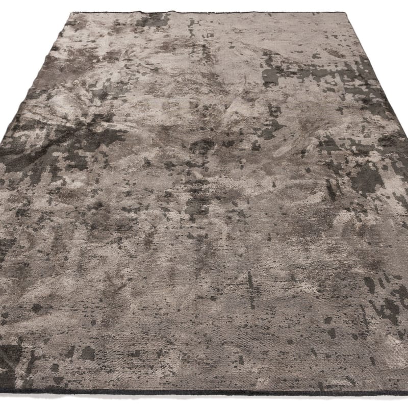 Velours vintage vloerkleed - Rafael 23 in natuurlijk grijs / taupe