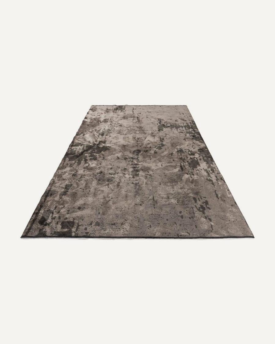 Velours vintage vloerkleed - Rafael 23 in natuurlijk grijs / taupe
