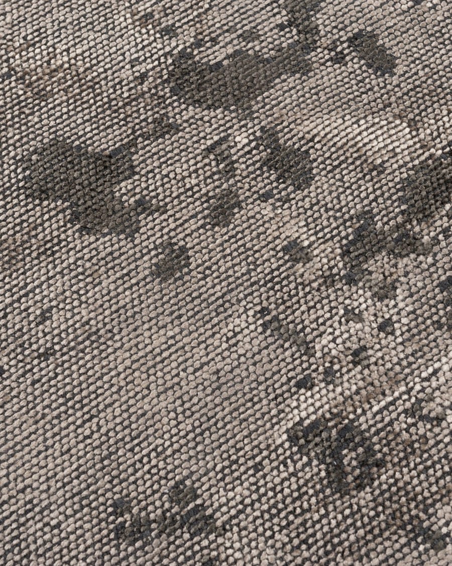 Velours vintage vloerkleed - Rafael 23 in natuurlijk grijs / taupe