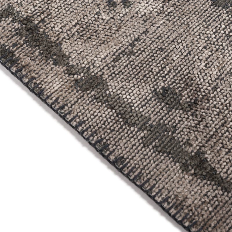 Velours vintage vloerkleed - Rafael 23 in natuurlijk grijs / taupe