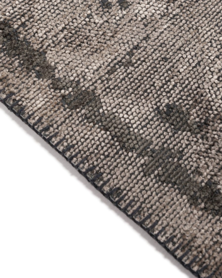 Velours vintage vloerkleed - Rafael 23 in natuurlijk grijs / taupe