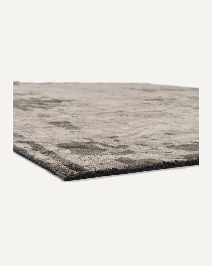 Velours vintage vloerkleed - Rafael 23 in natuurlijk grijs / taupe