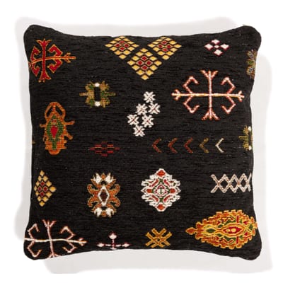 Fred van Leer Sierkussen Bolivian Etis Black Fred van Leer Sierkussen Bolivian Etis Black